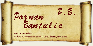 Poznan Bantulić vizit kartica